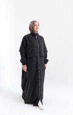 Zip-Front Felt Abaya