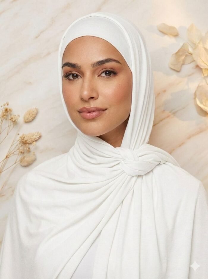 Jersey light hijab with bandana - Image 5