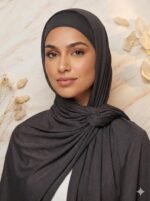 Jersey light hijab with bandana - Image 2