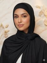 Jersey light hijab with bandana - Image 3