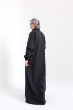 Zip-Front Felt Abaya - Image 3